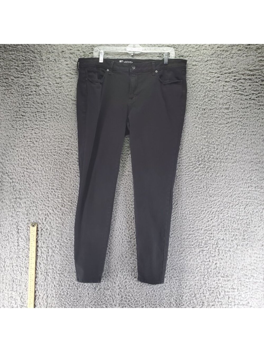 JCPenney Jeans Womens 33/16 Black Skinny Stretch Cotton Blend Denim